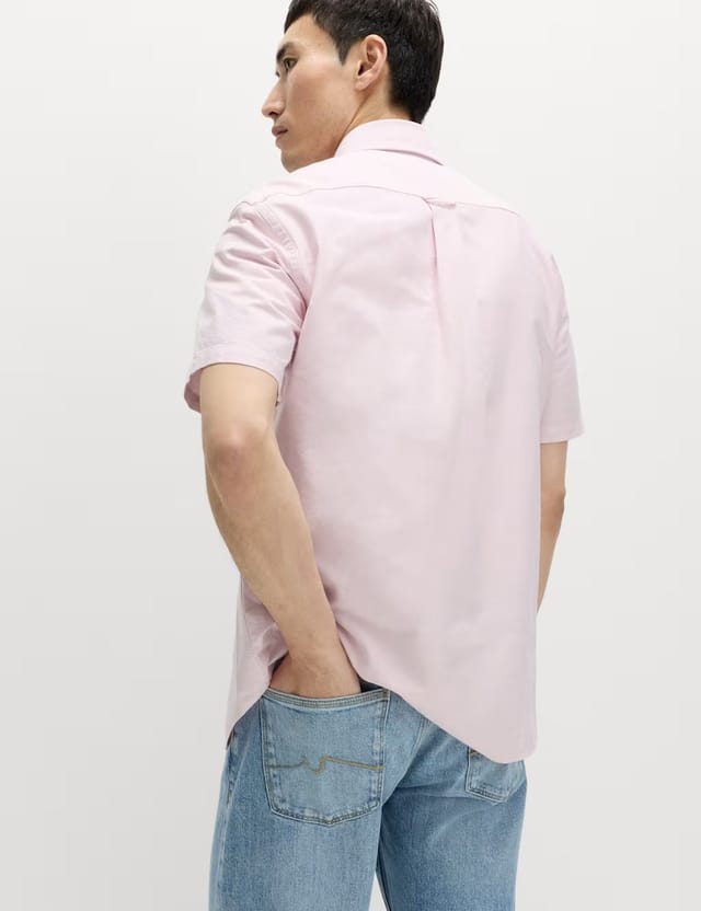 Marks & Spencer M&S Ultimate Pure Cotton Oxford Shirt Pink - 3