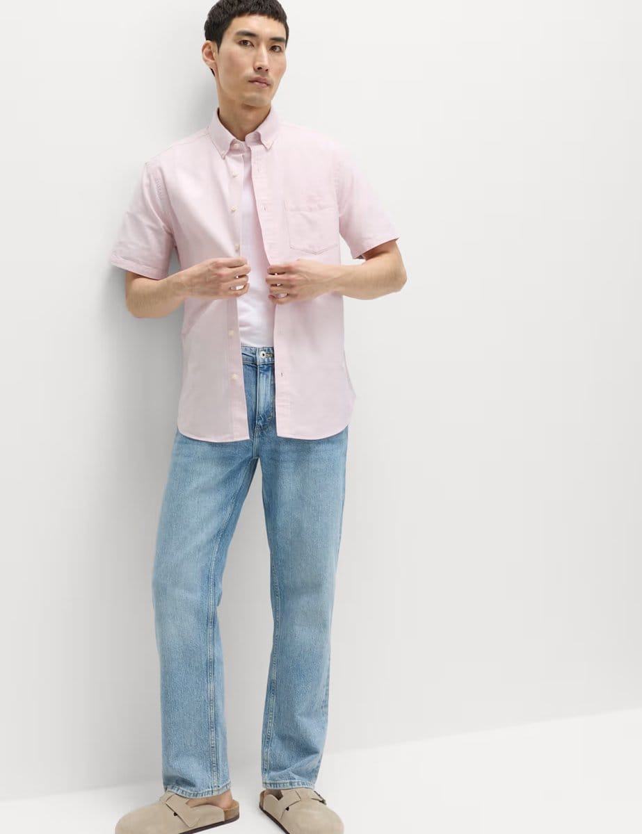 Marks & Spencer M&S Ultimate Pure Cotton Oxford Shirt Pink - 4