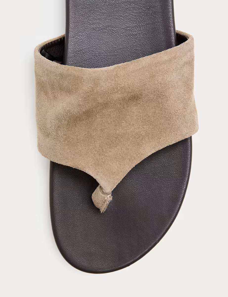 Marks & Spencer M&S Suede Flat Mules Mink - 2