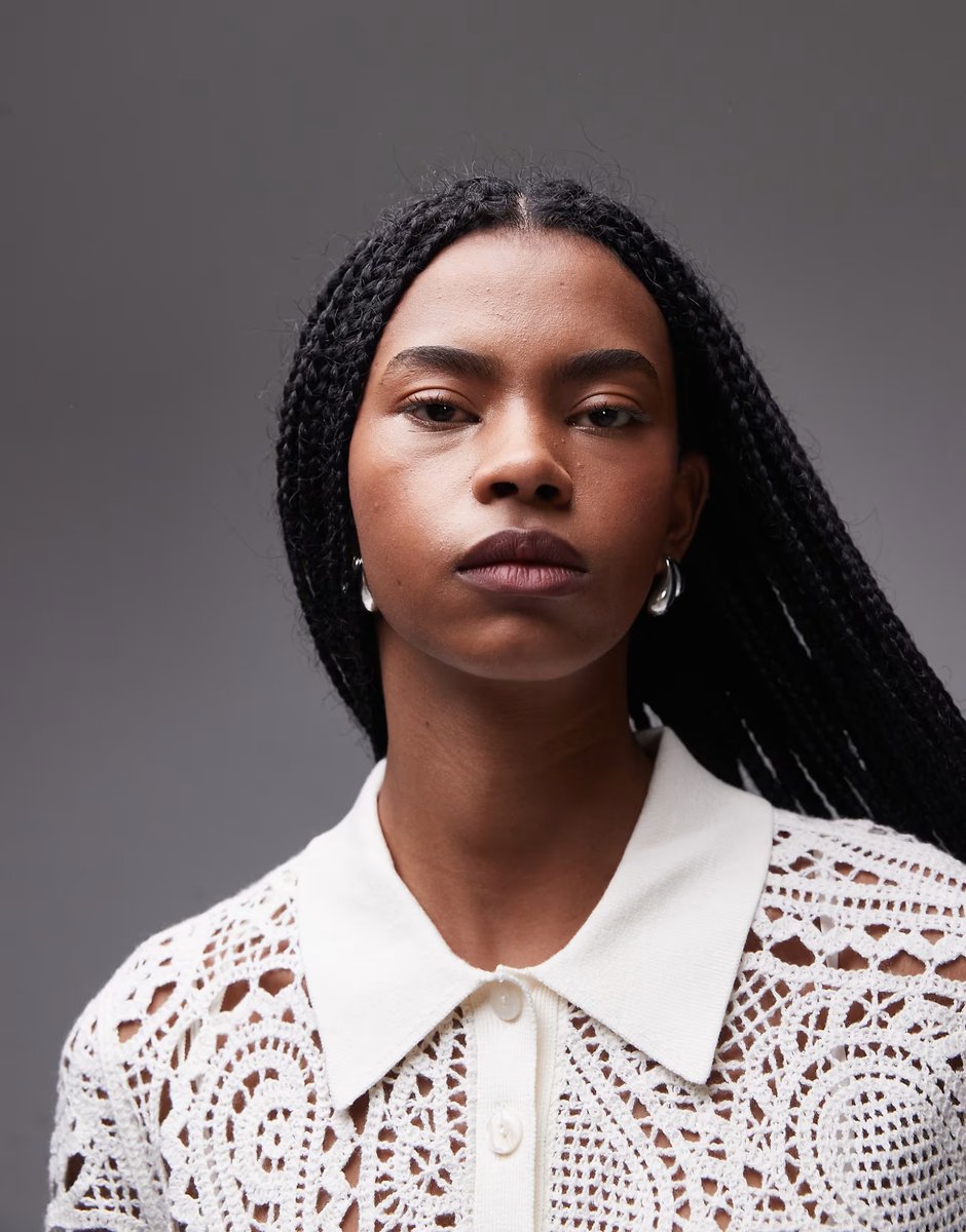 ASOS & Other Stories  crochet knit blouse in white - 3