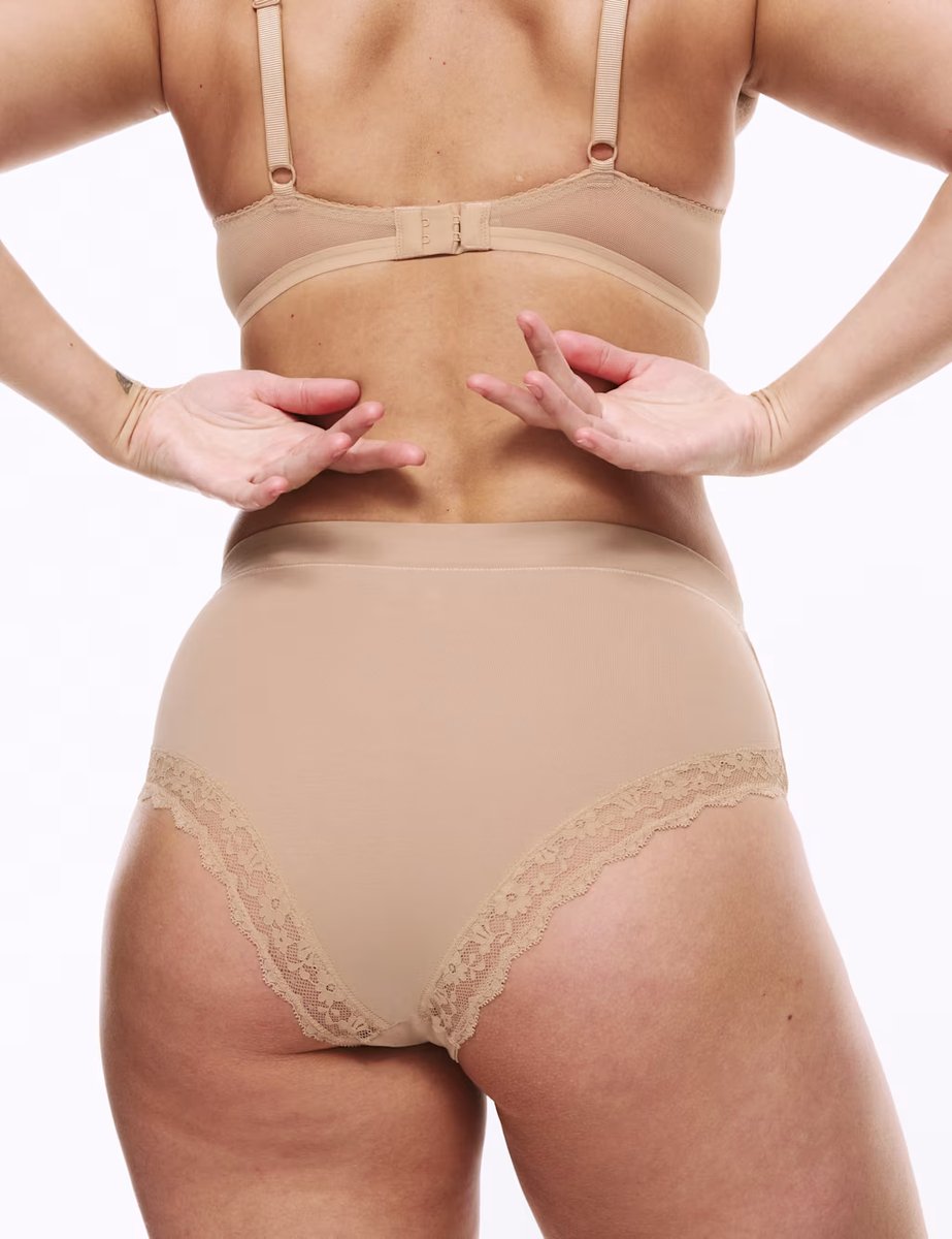 Marks & Spencer M&S 3pk Cotton Rich Lace Brazilian Stoma Knickers Cyclamen - 3