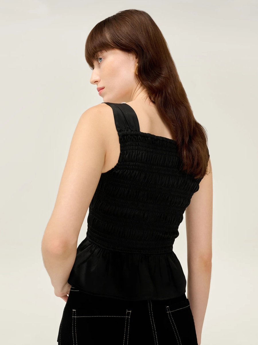 OMNES Rain Top in Black - 4