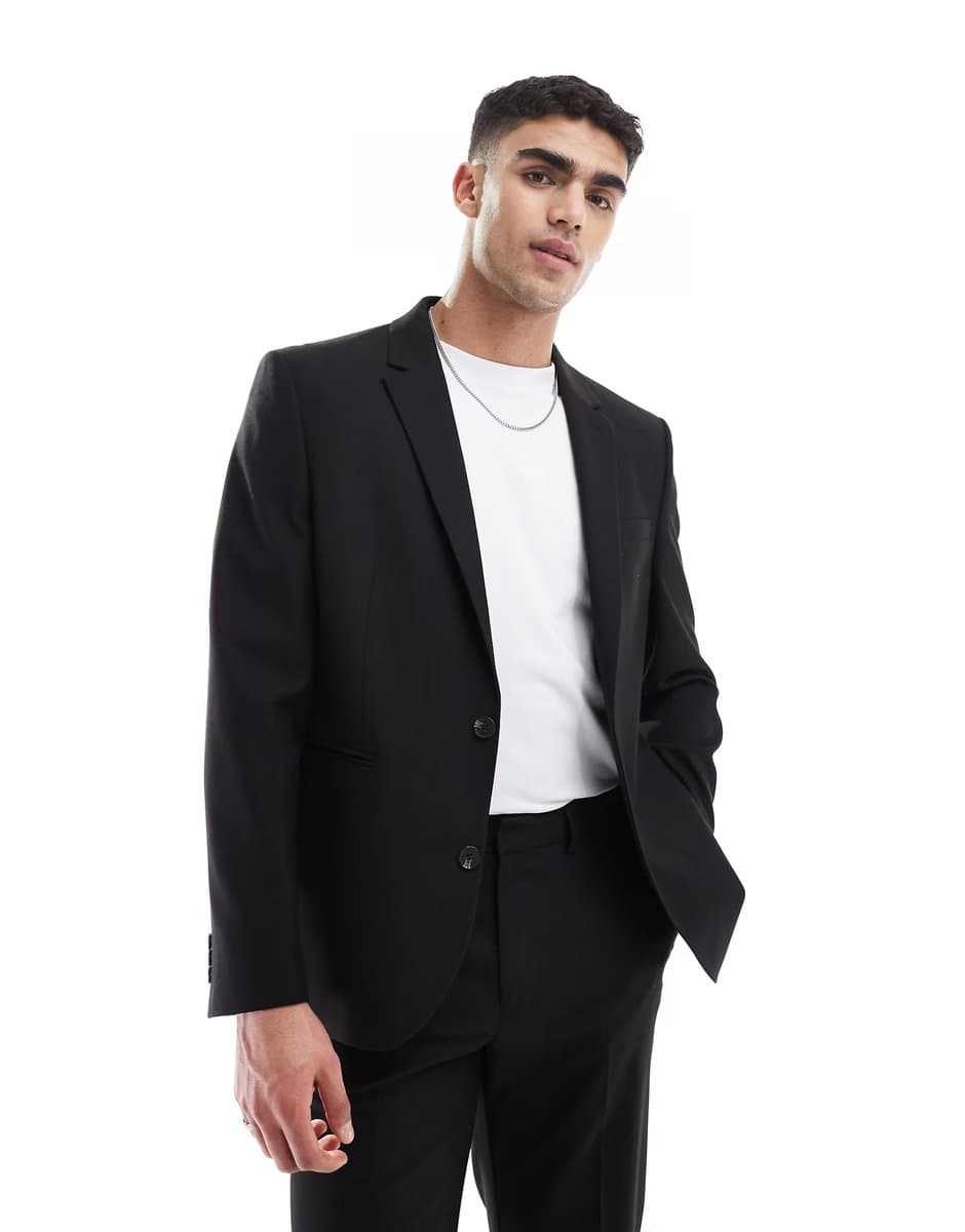 ASOS ASOS DESIGN regular suit jacket in black