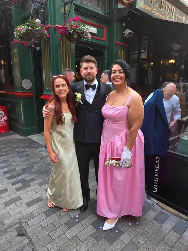 ASOS ASOS Luxe Satin pink prom dress plus size curve