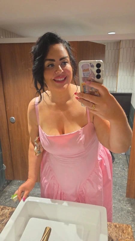 ASOS ASOS Luxe Satin pink prom dress plus size curve - 3