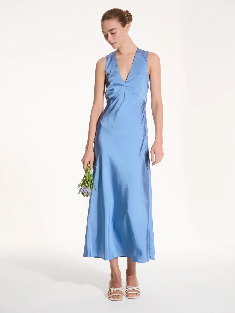 OMNES Nova Dress in Light Blue - 2