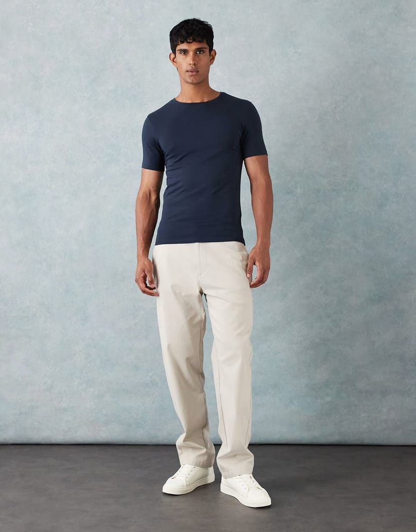 ASOS ASOS DESIGN straight chinos in stone - 1