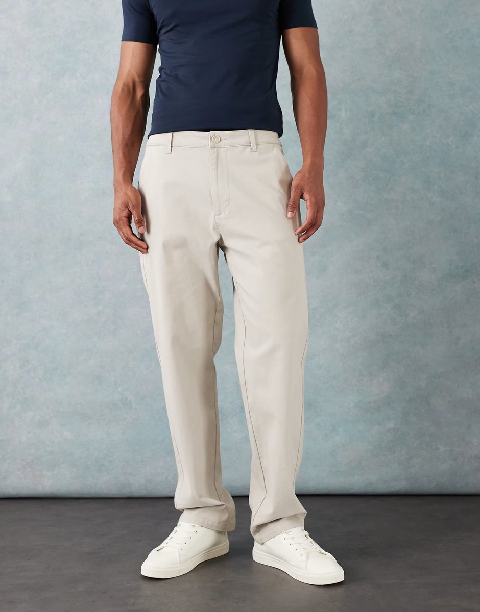 ASOS ASOS DESIGN straight chinos in stone - 2
