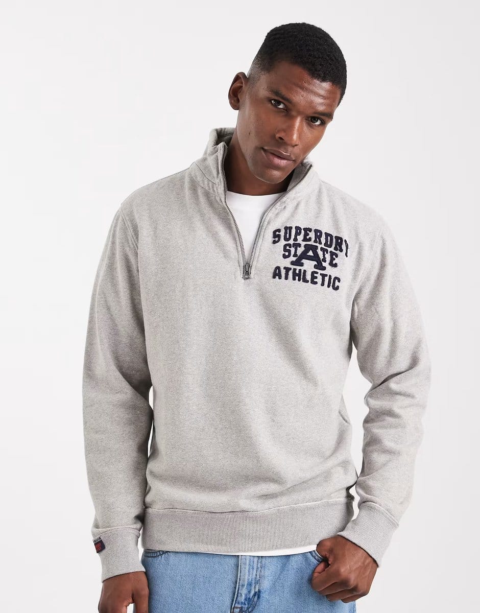 vintage sweat light grey marl