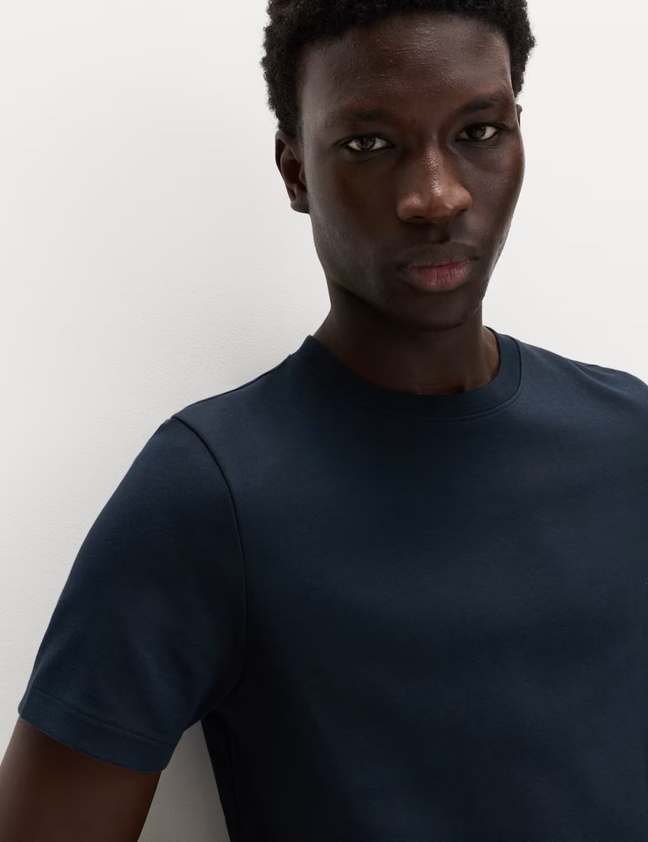 Marks & Spencer M&S The Utimate Cotton Blend T-Shirt Navy - 2