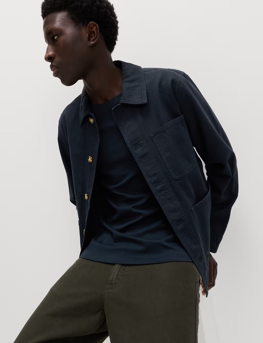 Marks & Spencer M&S The Utimate Cotton Blend T-Shirt Navy - 4