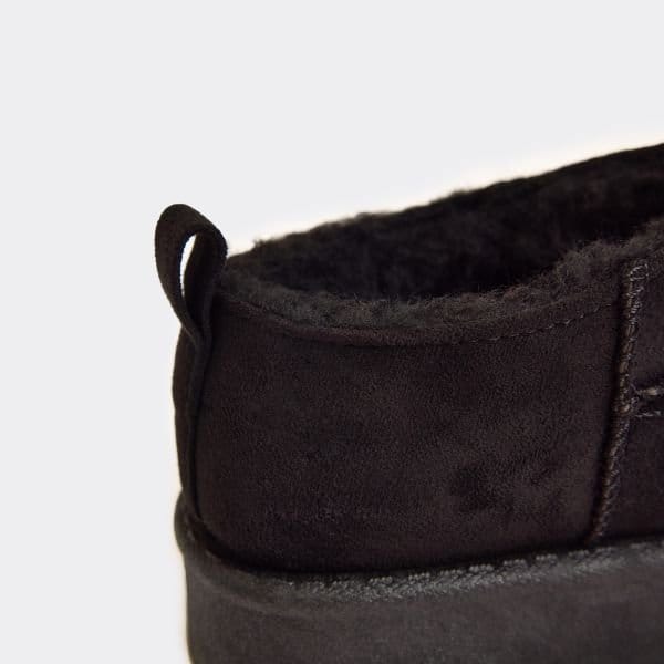 EGO Cola Cola Faux Fur Lining Mini Ankle Boot In Black Faux Suede, Women's Size UK 3 - 2