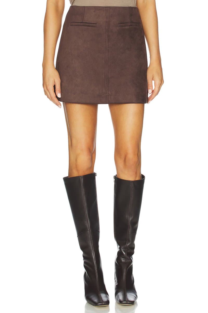 revolve Elodie Mina Vegan Suede Mini Skirt