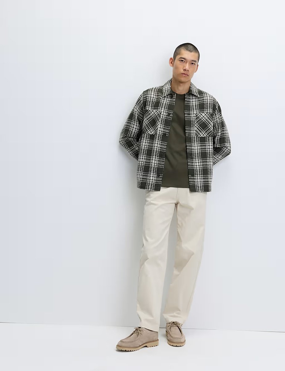 Marks & Spencer M&S Cotton Blend Ultimate Performance T-Shirt Dark Khaki - 3