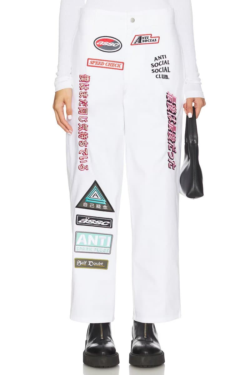 revolve Revolve Patched Up Racing Pants in White