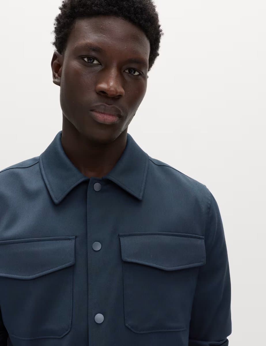 Marks & Spencer M&S Smart Navy Shacket in Navy