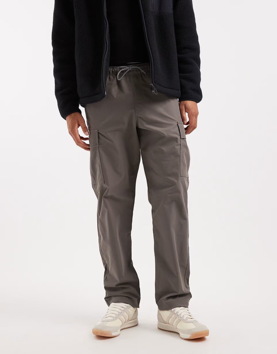 ASOS Jack & Jones loose tech cargo trousers in grey - 1