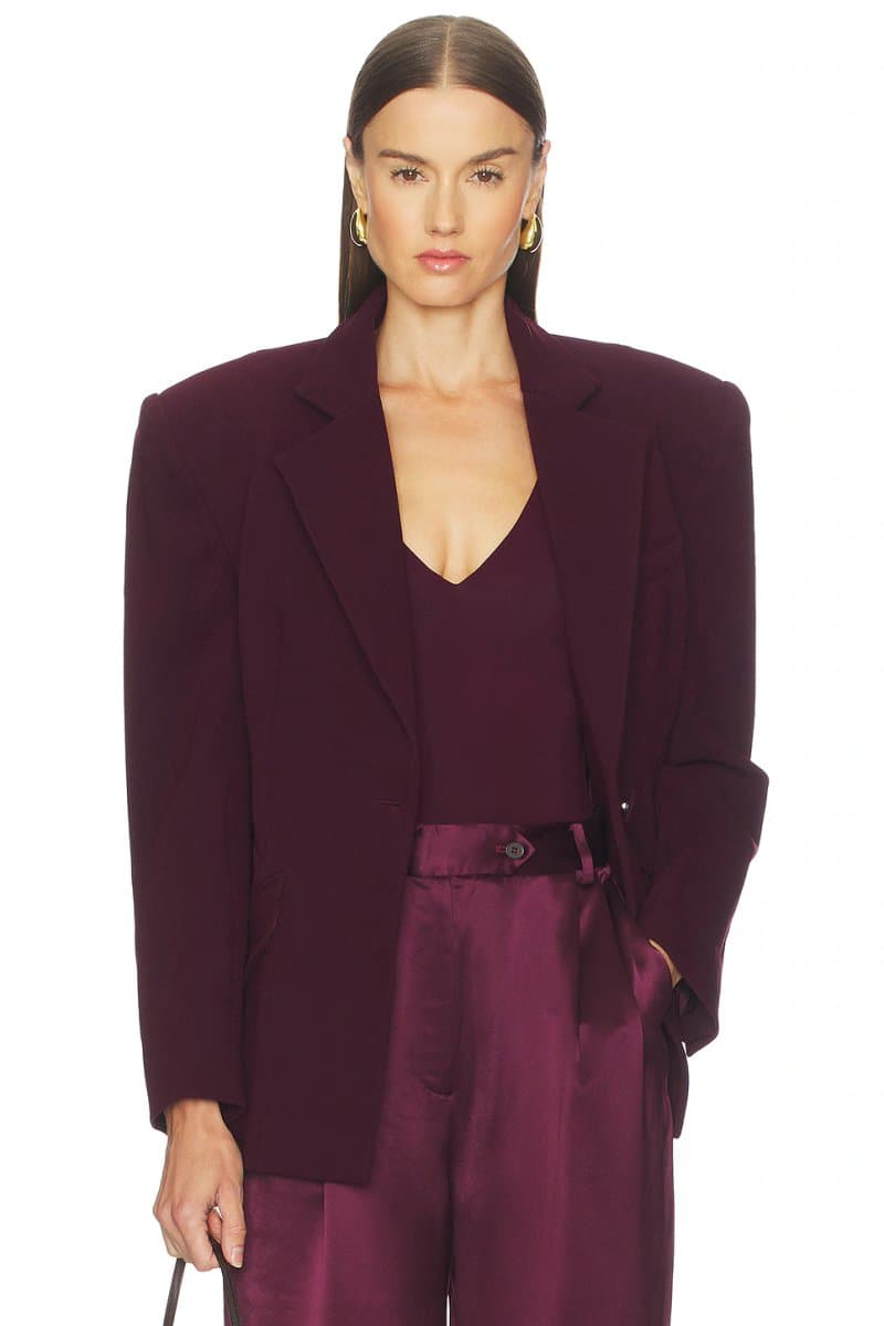 revolve Revolve SANS FAFF Structured Blazer in Bordeaux