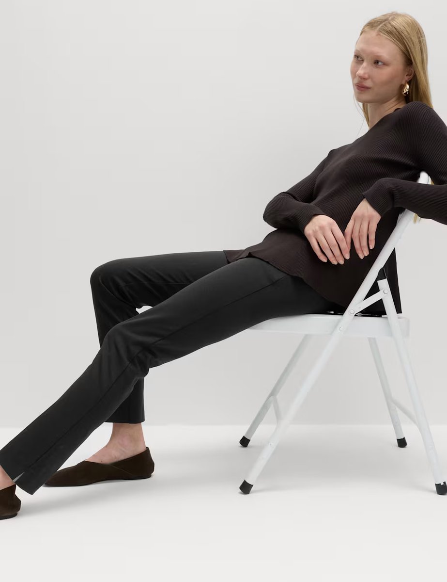 Marks & Spencer M&S Slim Fit Ankle Grazer Trousers Navy - 4