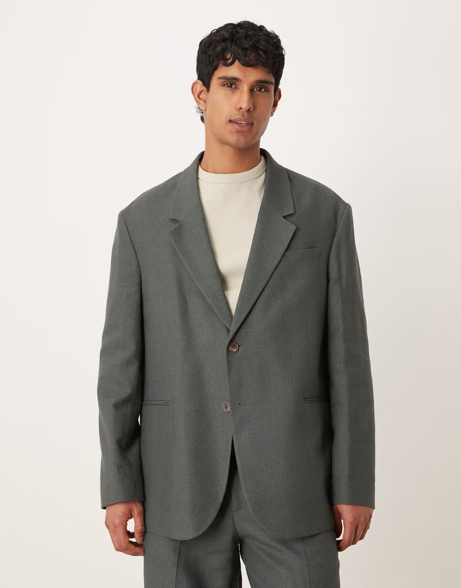 ASOS ASOS DESIGN Oversized Suit Jacket Dark Green
