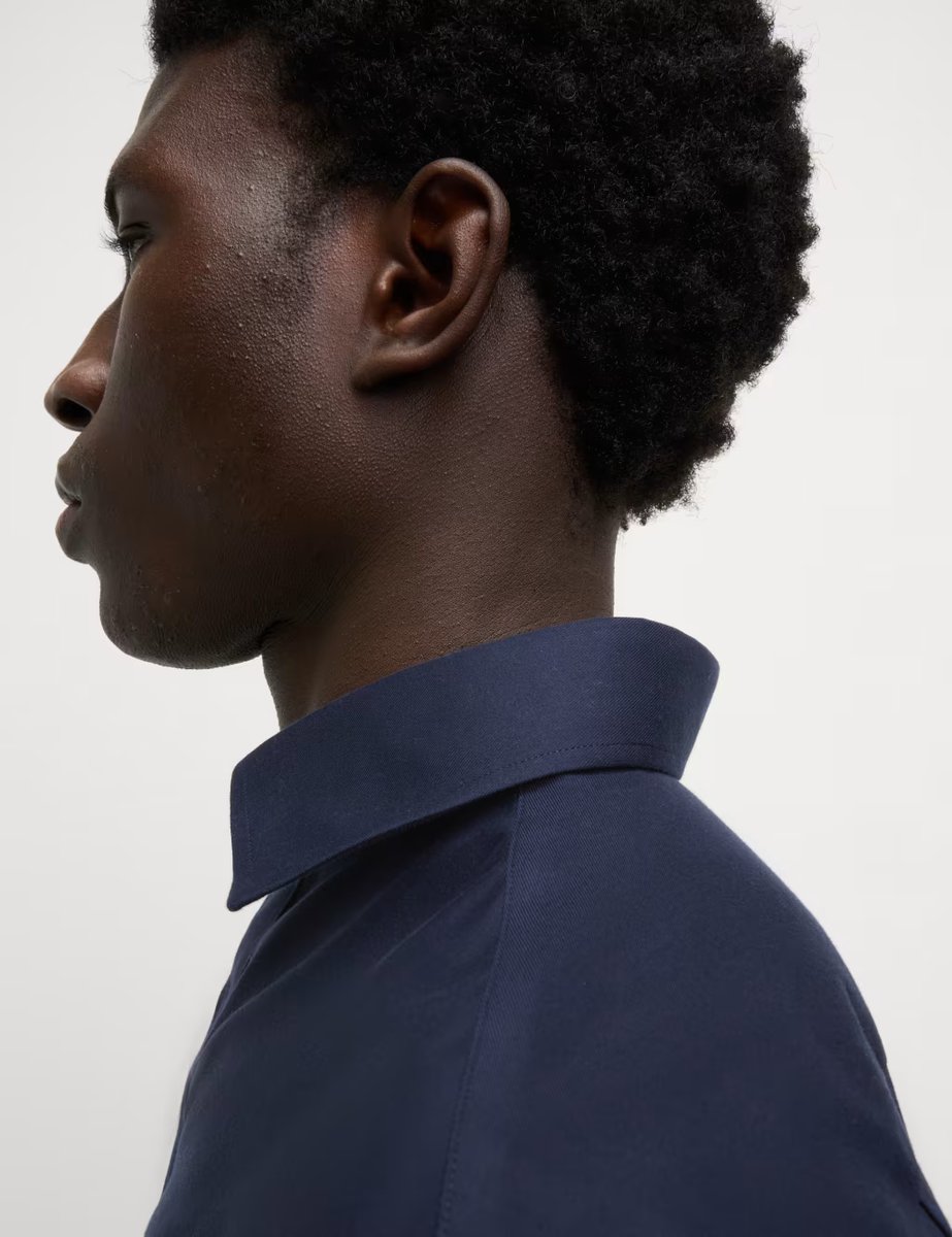 Marks & Spencer M&S Regular Fit Ultimate Non Iron Cotton Shirt Dark Navy - 4