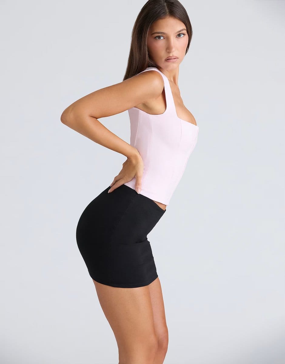 ASOS House of CB The balconette pink fitted corset top in pink - 4