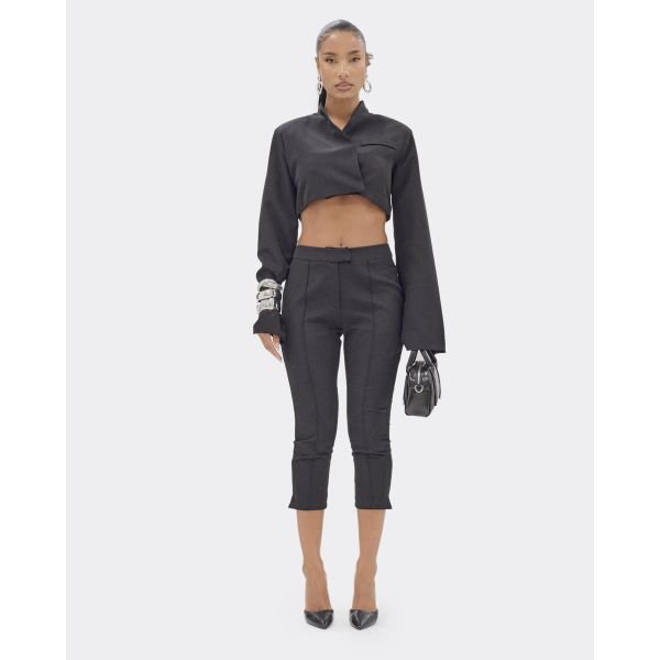 EGO Tailored Fit Capri Trousers In Black, Women's Size UK 6 - 2
