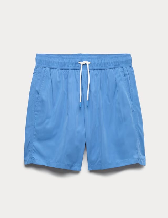 Marks & Spencer M&S Quick Dry Plain Swim Shorts Azure Blue - 2