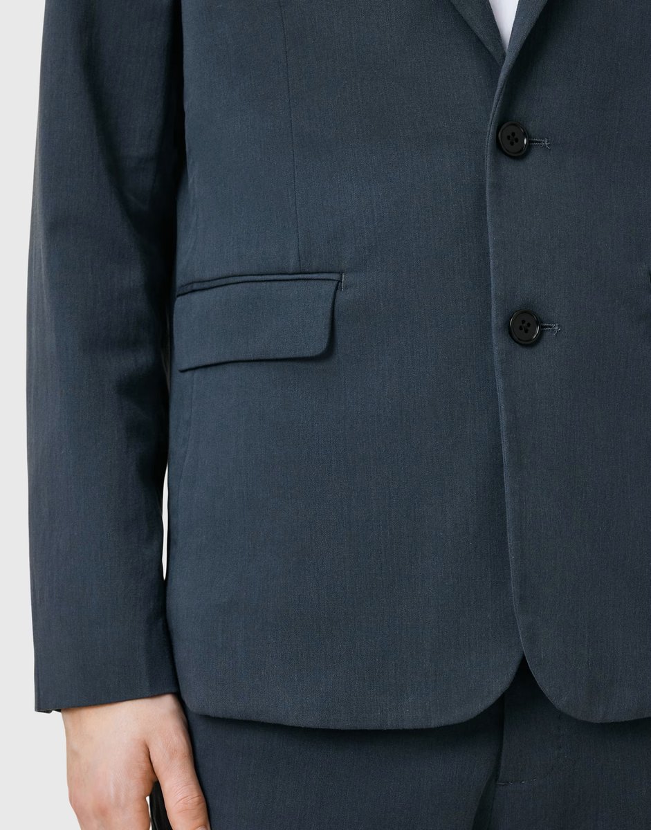 ASOS Allsaints bay blazer in slate blue - 4