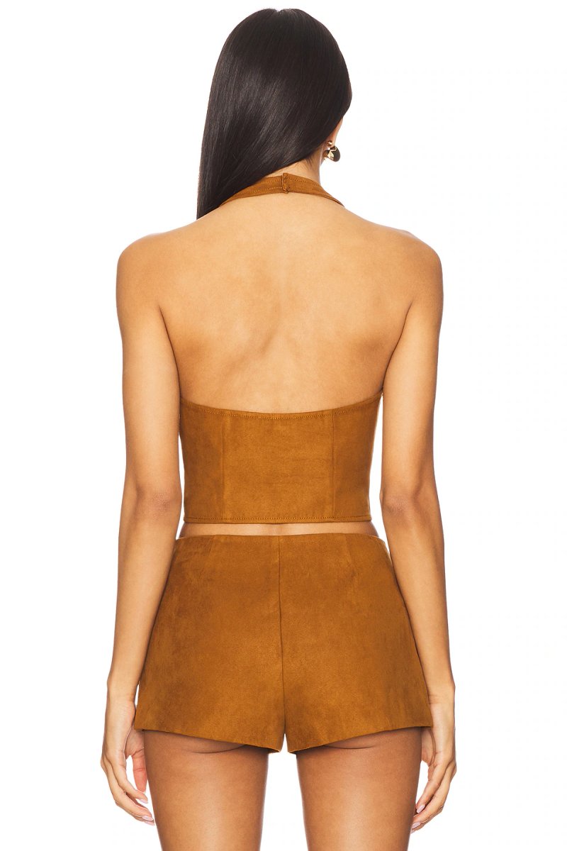 revolve Noella Faux Suede Top - 3