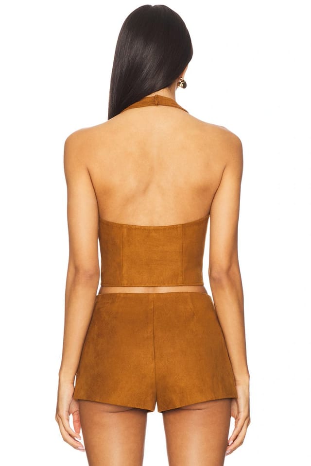 revolve Noella Faux Suede Top - 3