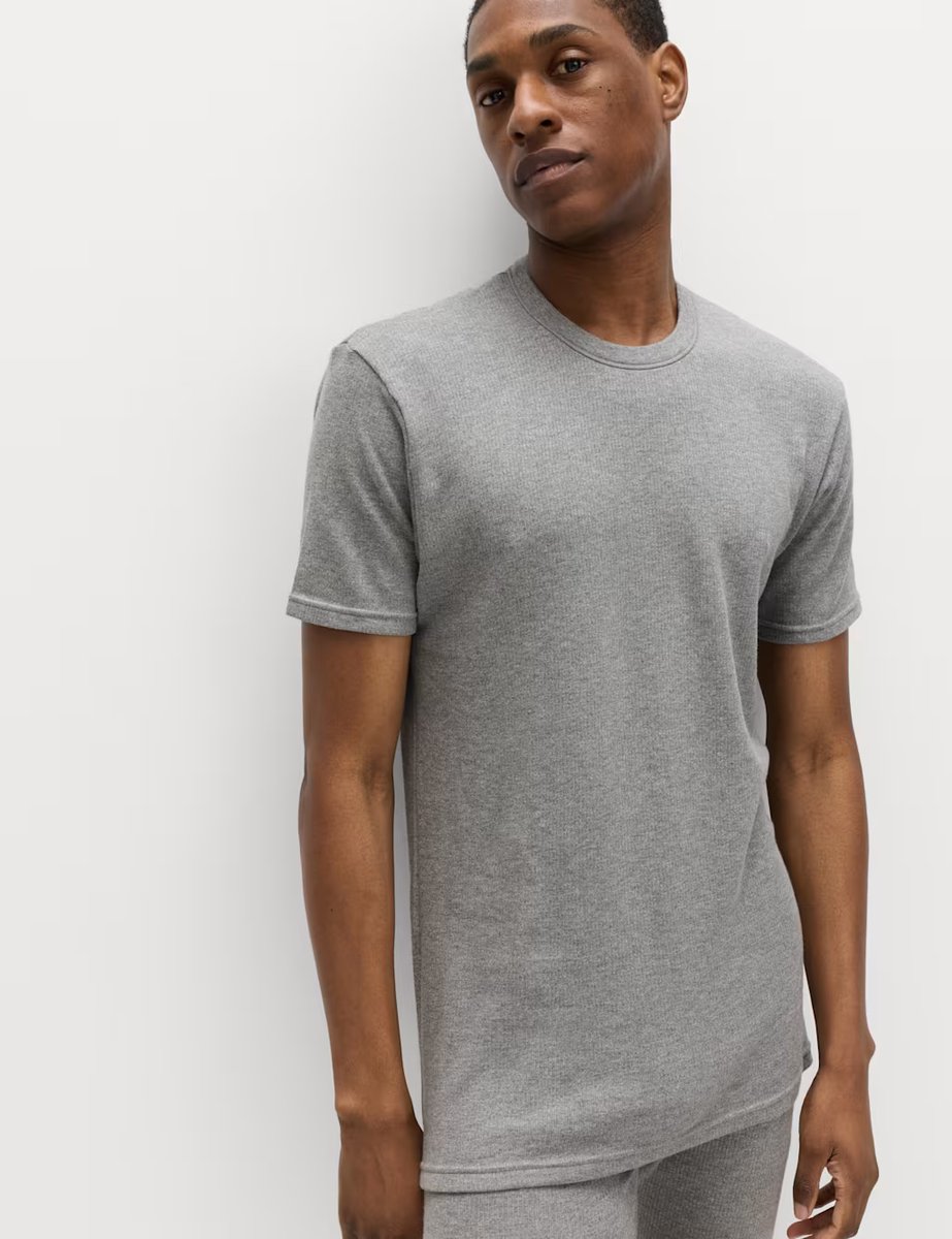 Marks & Spencer M&S Heatgen™ Medium Thermal Short Sleeve Top Grey - 2