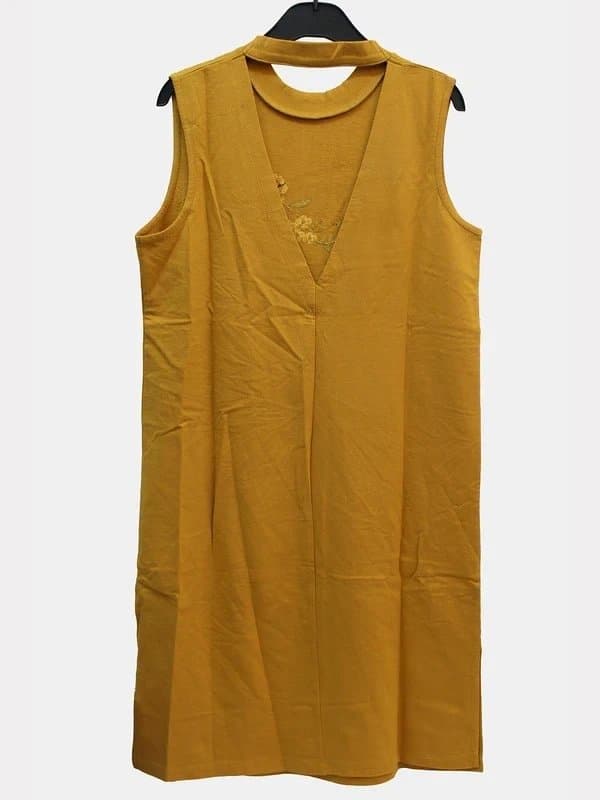 ASOS NEW Asos mustard dragon embroidered dress size 10