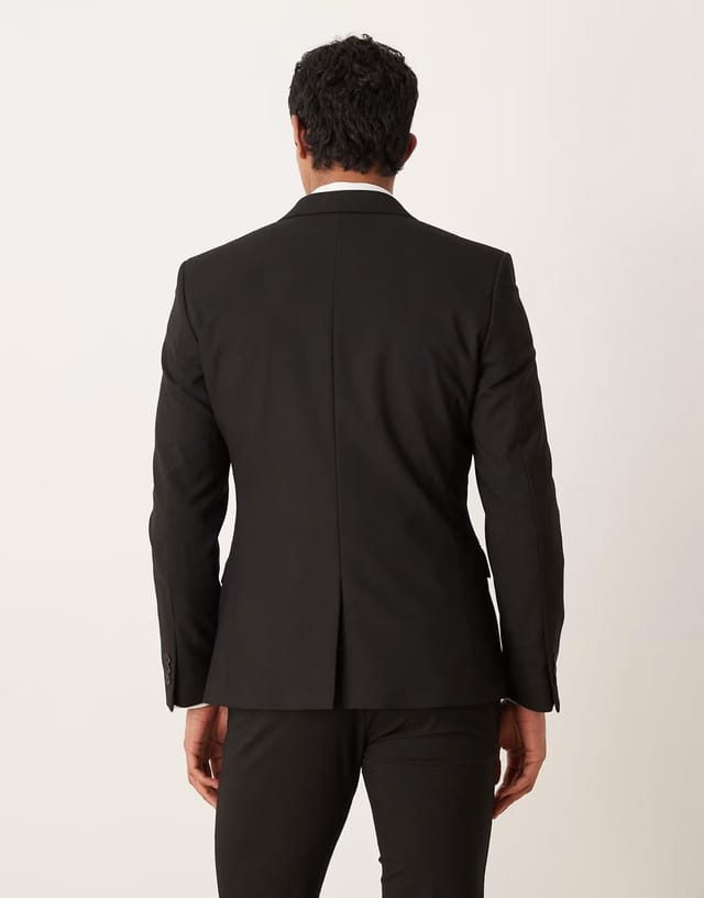 ASOS ASOS DESIGN skinny suit jacket in black - 3