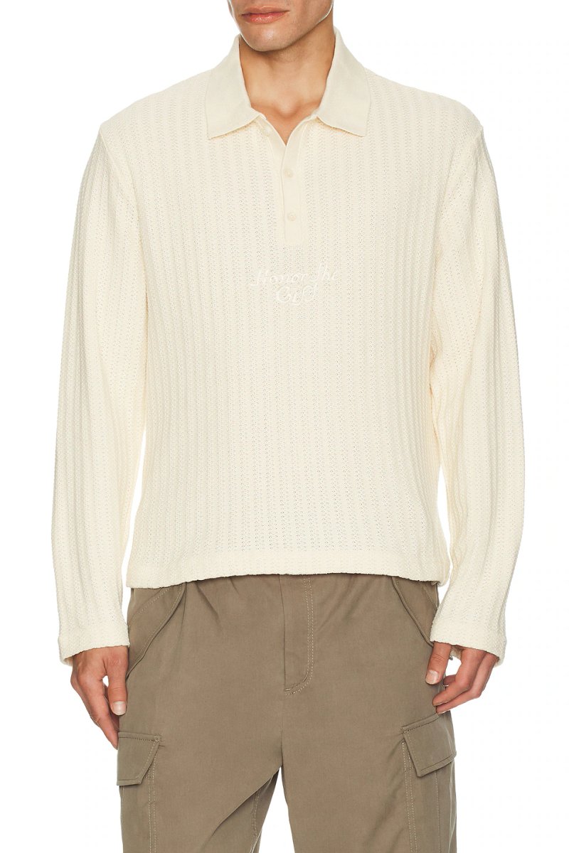 revolve Long Sleeve Knit Polo - 4