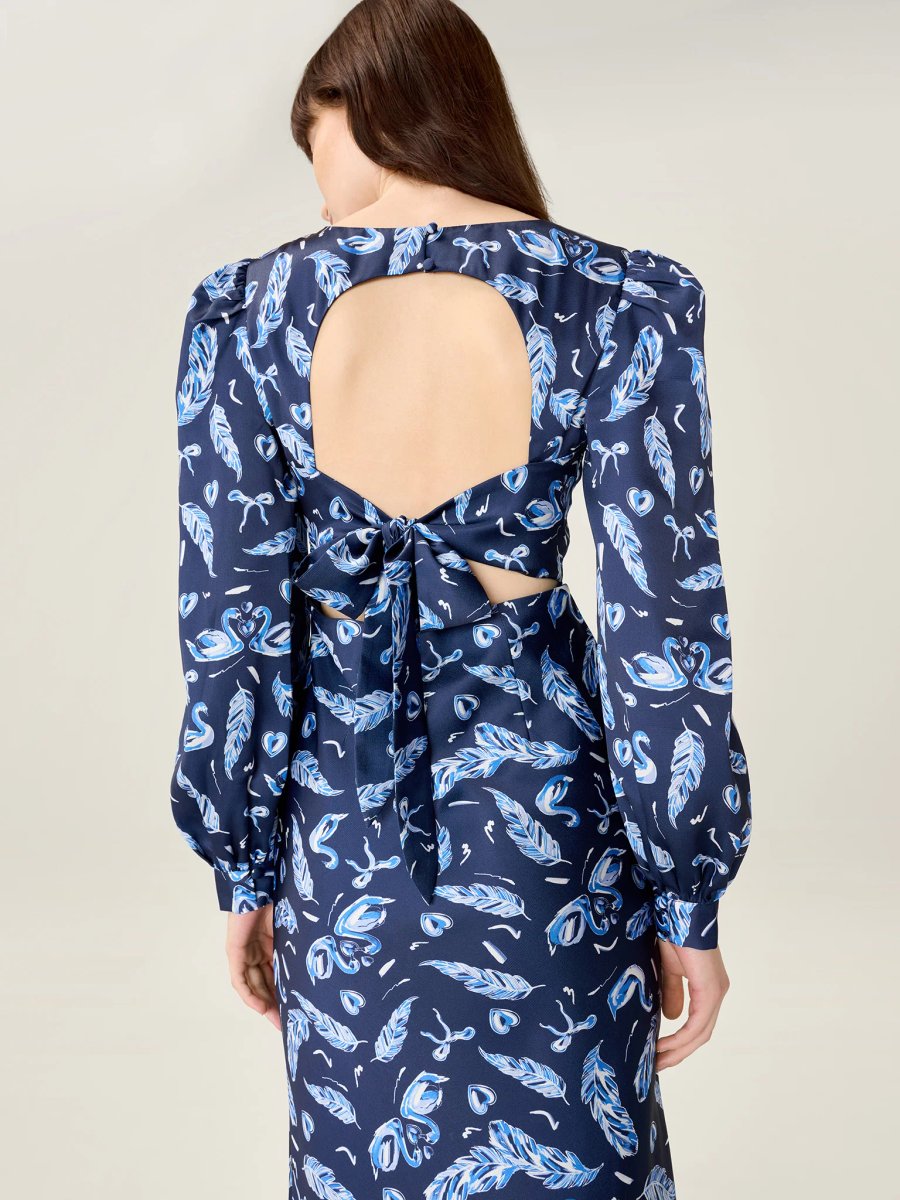 OMNES Francoise Dress in Swan Print - 4
