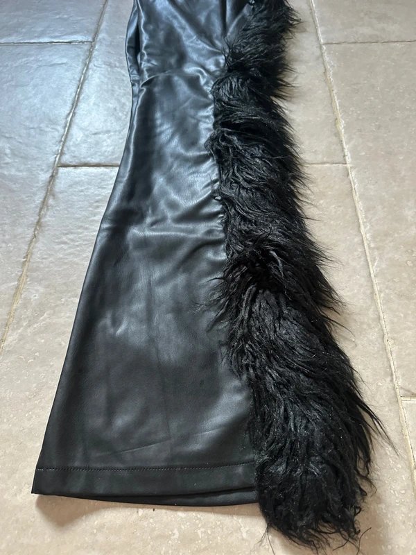 ASOS asos luxe leather look flared trousers - 2