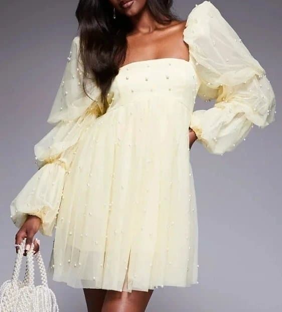 ASOS ASOS Luxe Tulle Baby Doll Dress