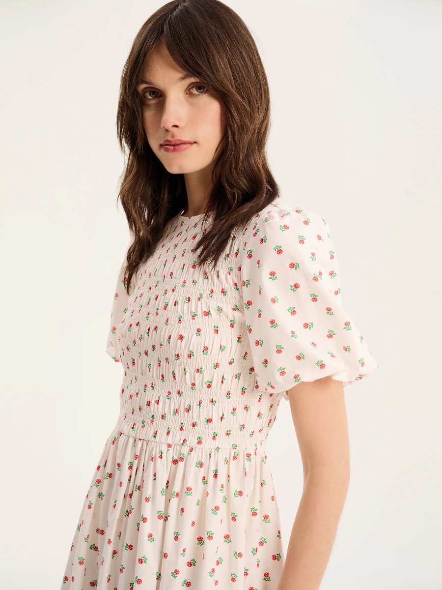 OMNES Terri Midi Dress in White - 3