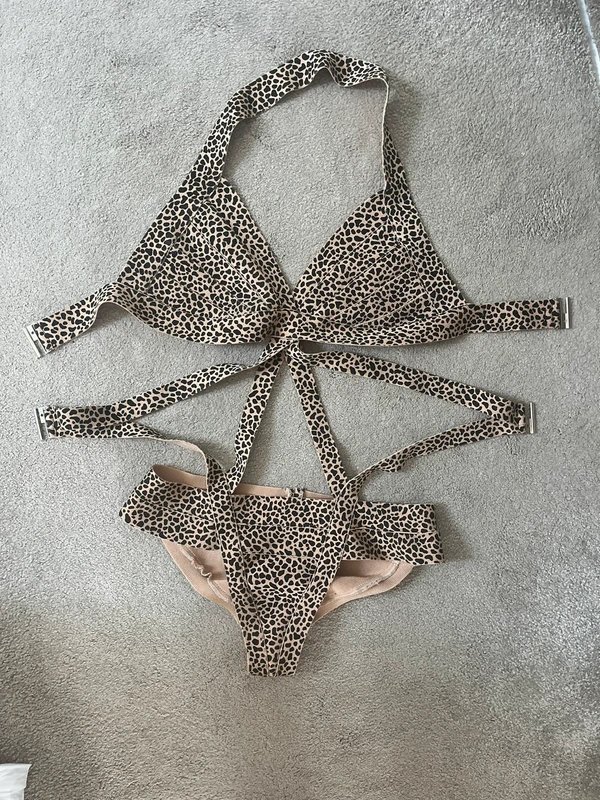 Luxe Lane Leopard Bandage Cut Out Swimsuit - 3