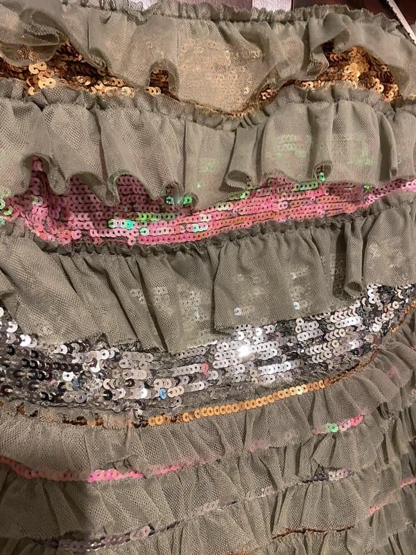 ASOS ASOS Luxe Chiffon and Sequin strapless dress