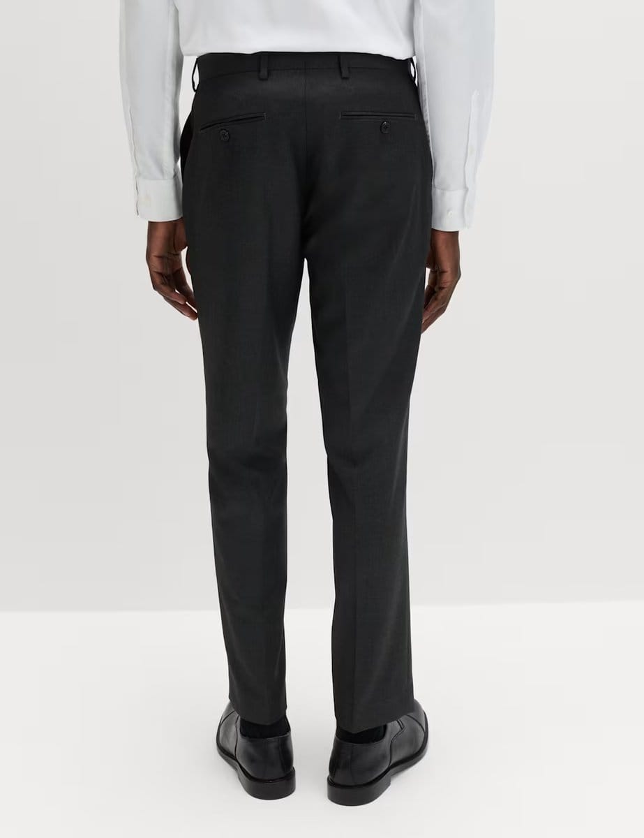 Marks & Spencer M&S Regular Fit Stretch Suit Trousers Charcoal - 4