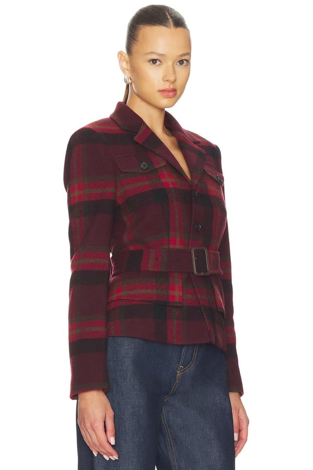 revolve Belted Tweed Jacket - 2