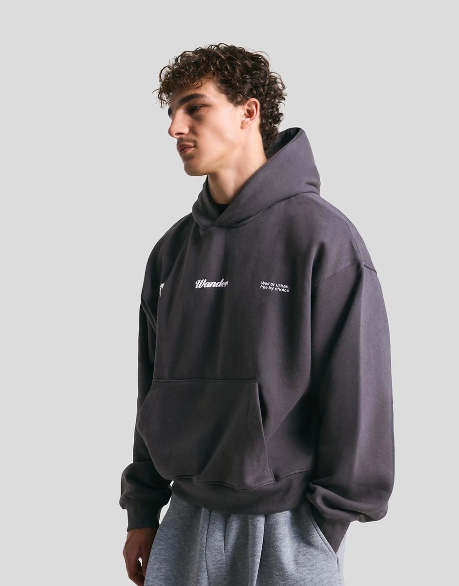ASOS Bershka Printed hoodie in grey - 4