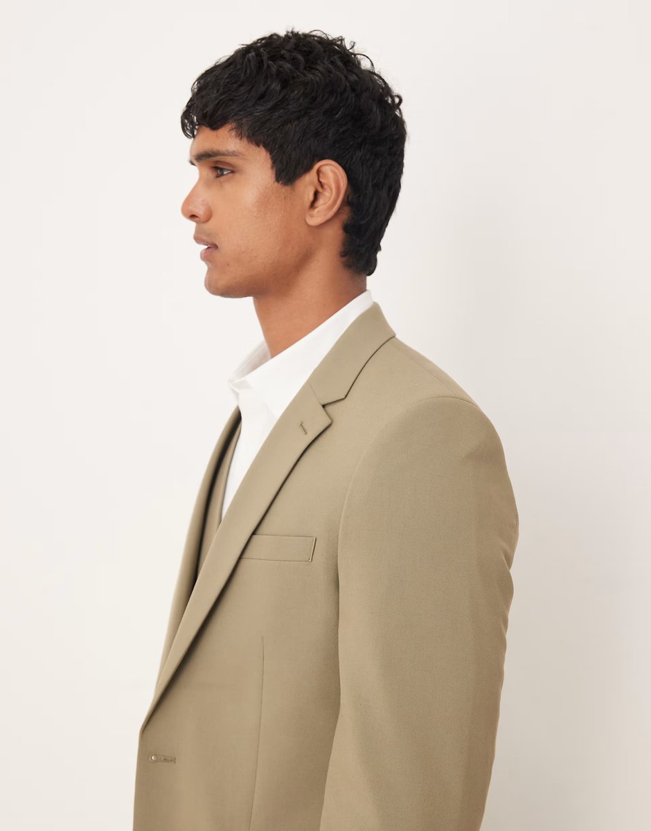 ASOS ASOS DESIGN skinny suit jacket in khaki - 4