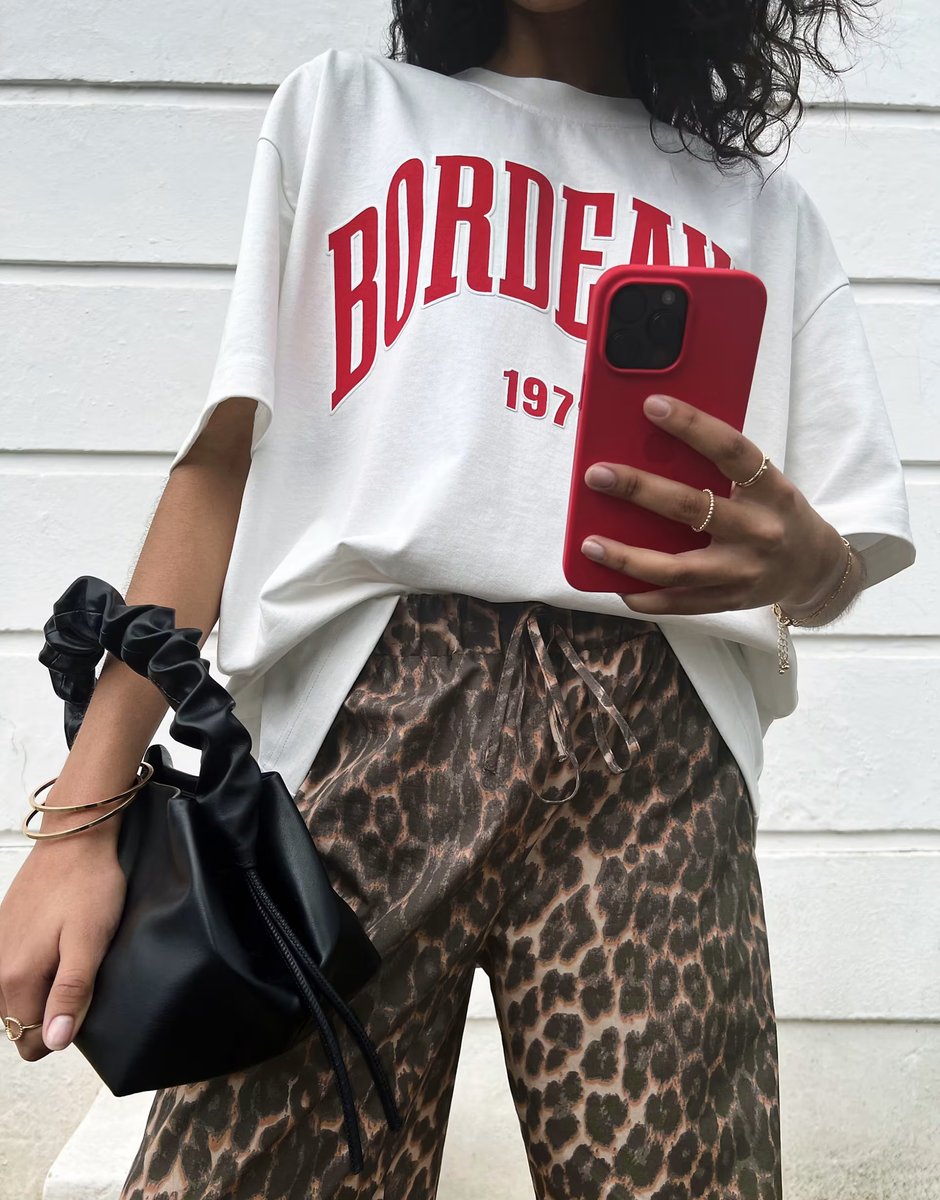 ASOS ASOS DESIGN cotton poplin wide leg trousers in leopard print - 4