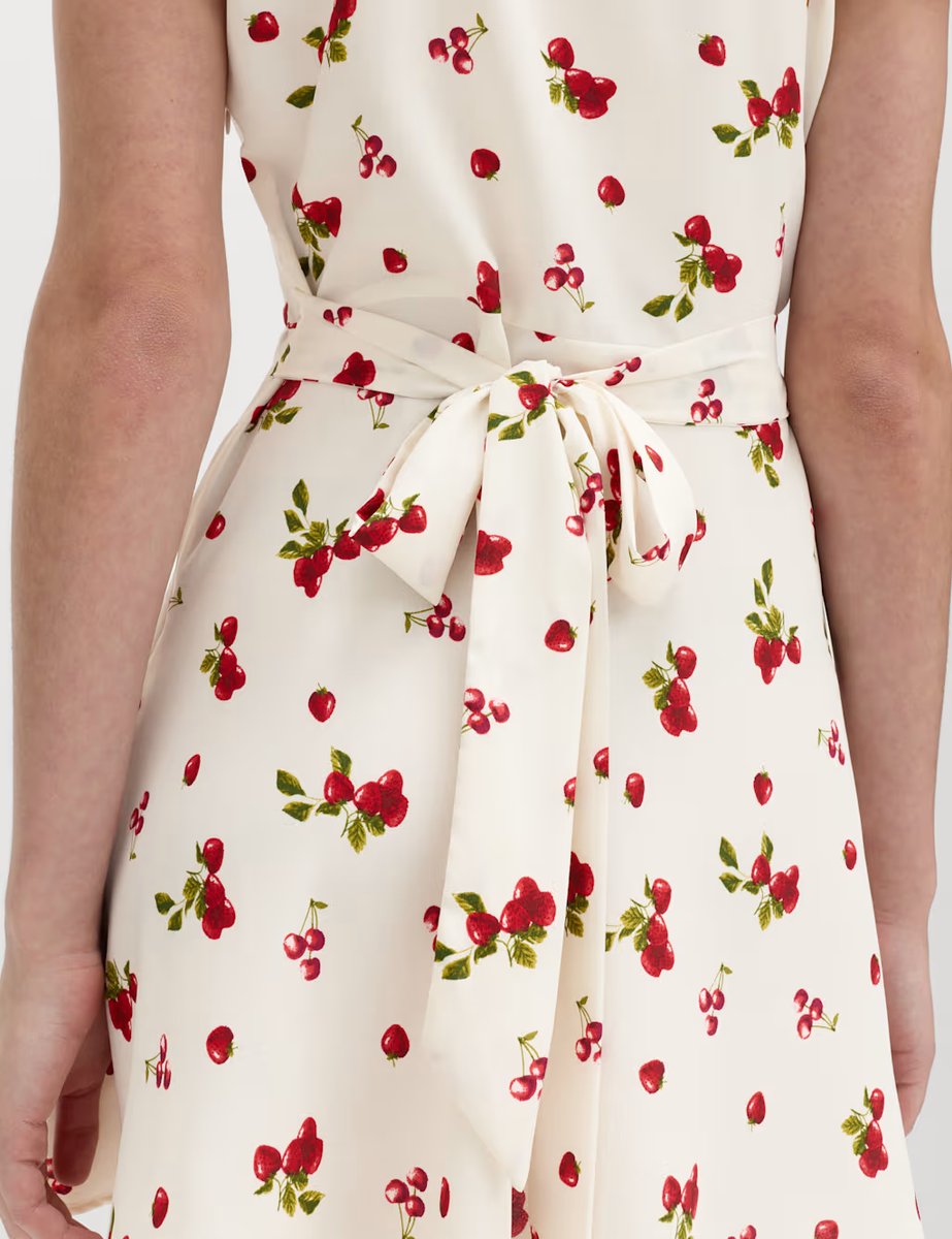 Marks & Spencer M&S Printed Floral Mini Tea Dress Ivory Mix - 4