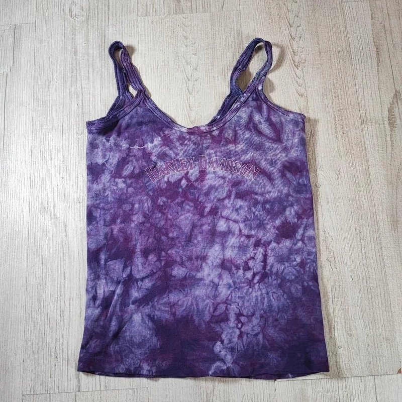 Harley Davidson Harley Davidson St. Paul Motorcycles Purple Sleeveless Tank Top - 2