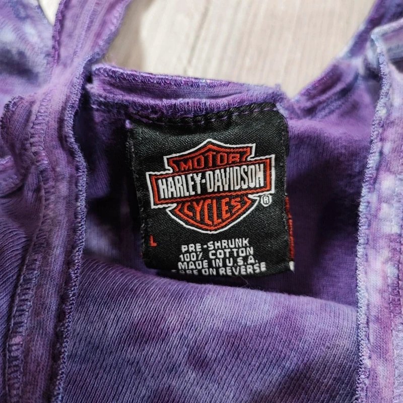 Harley Davidson Harley Davidson St. Paul Motorcycles Purple Sleeveless Tank Top - 4