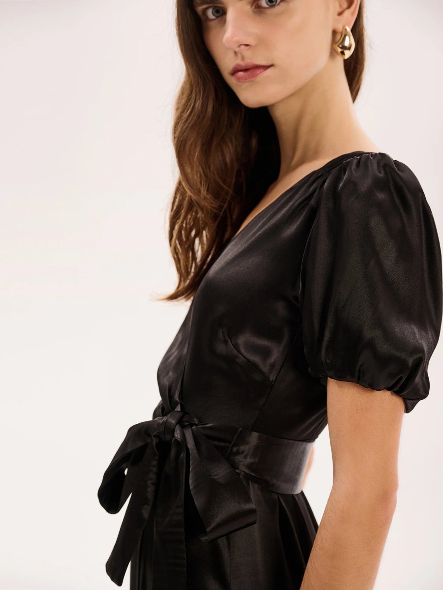 OMNES Citrine Dress in Black - 4